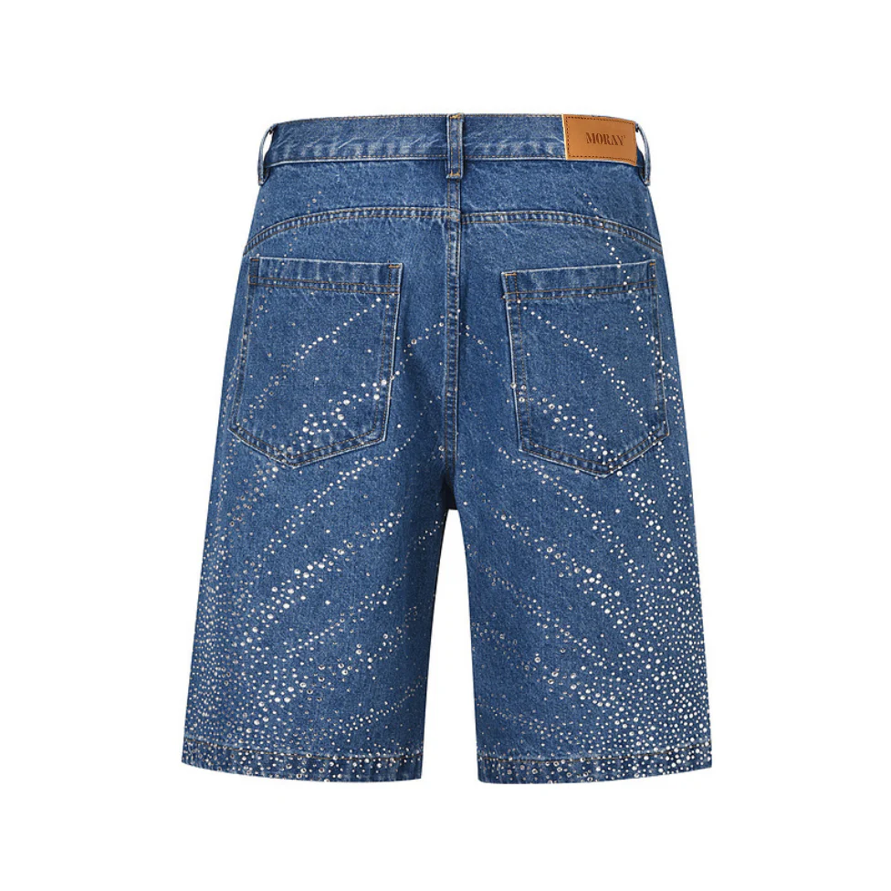 Rhinestone Denim Shorts - Image 4