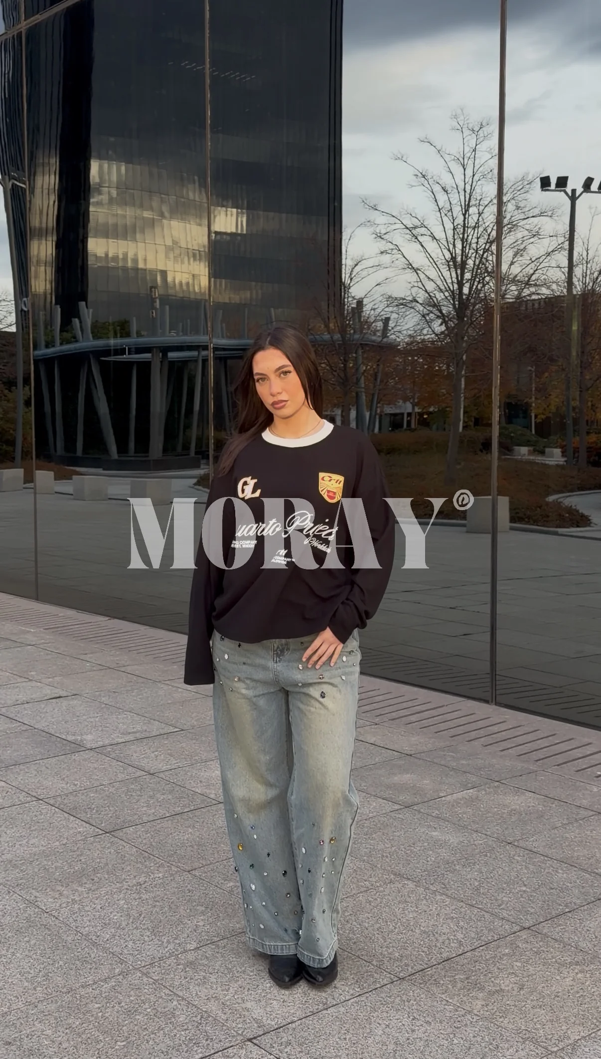 Vintage Varsity Longsleeve – Black - Image 4