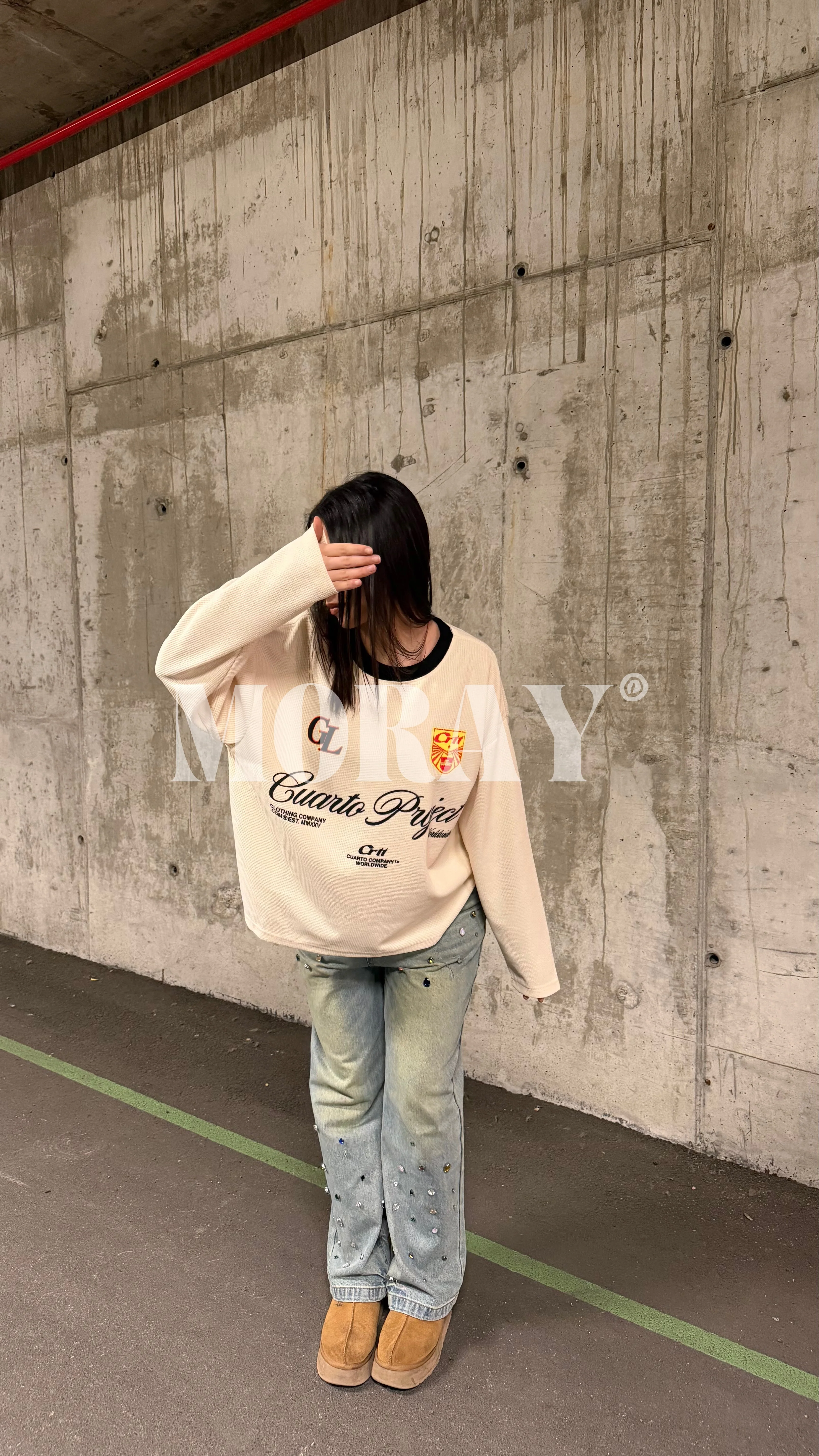 Vintage Varsity Longsleeve – Black - Image 5